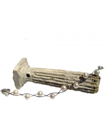 ONDA-PEARL, STERLING SILVER BRACELET. Original Handcrafted Jewel - VOBONDAPER01 - Original Version