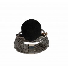 ONDA-LAVA, STAINLESS STEEL HANDMADE RING. Original Handcrafted Jewel - VOAONDALAO2M - Original Version
