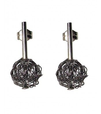 BALL, STERLING SILVER EARRING. Original Handcrafted Jewel - VOPBALL1101 - Original Version