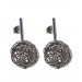 BALL, STERLING SILVER EARRING. Original Handcrafted Jewel - VOPBALL1501A - Original Version